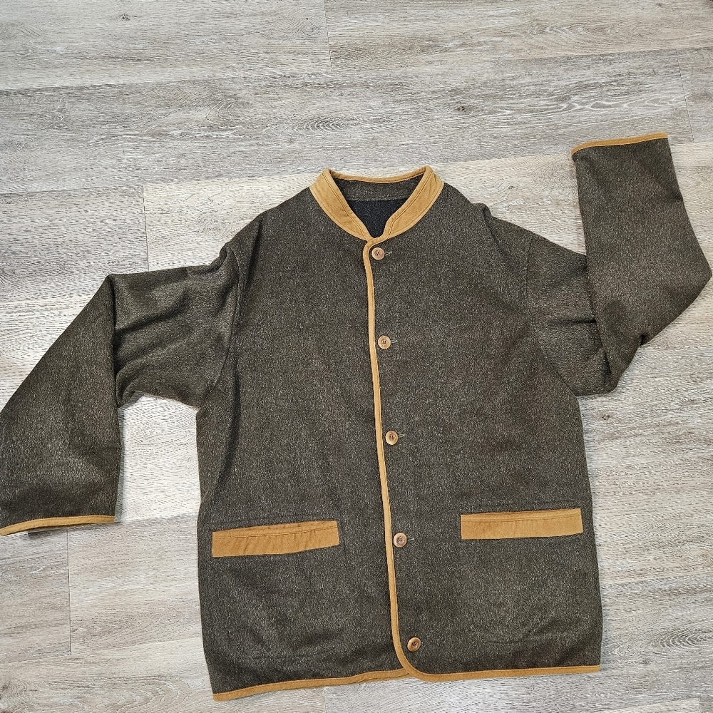 Vintage Waterville Italian made button-down wool jacket large